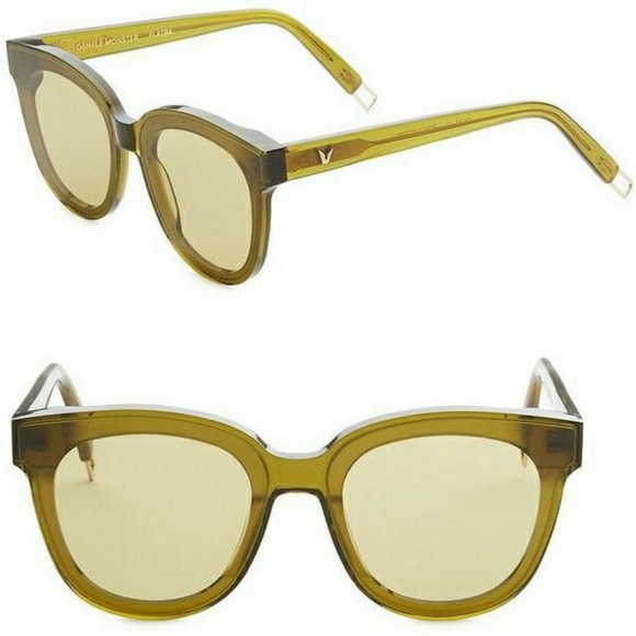 GENTLE MONSTER Olive Green Frame Amber Lens Sunglasses main image 12